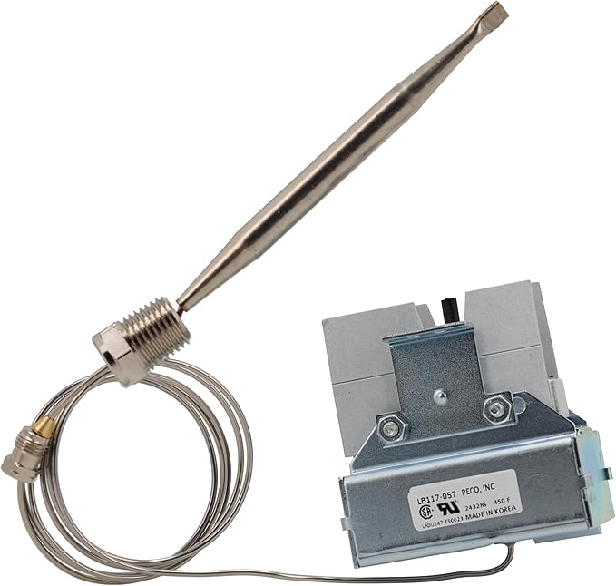 Supplying Demand 8073680 Commercial Deep Fryer Manual High-limit Thermostat - Replaces 8066116, 481107 | Manual High-limit Thermostat up to 450˚ with 36” Capillary Tube
