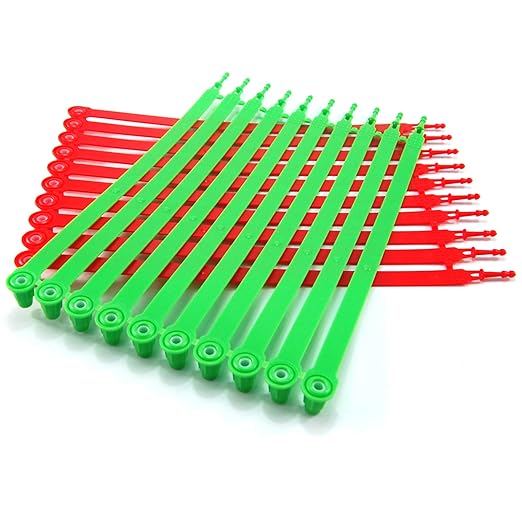 Leadseals(R) 500 Green Tite-Lock Plastic Tractor Truck Door Seal Tamper Evident Security Tags Numbered Safty Disposable Locks for Trailer Logistics Shipping Transport