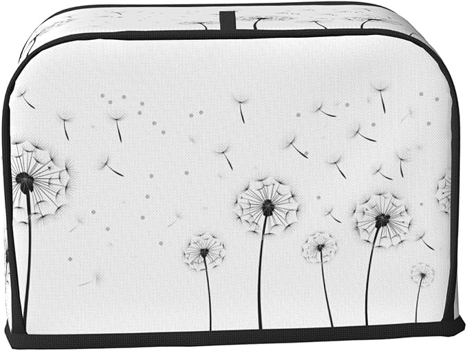 Toaster Cover 2 Slice with Pockets, Flying Dandelions Abstract Farmhouse Wildflower Kitchen Accessories Decor Bread Maker Oven Protector Covers Dust Proof Fingerprint Covers
