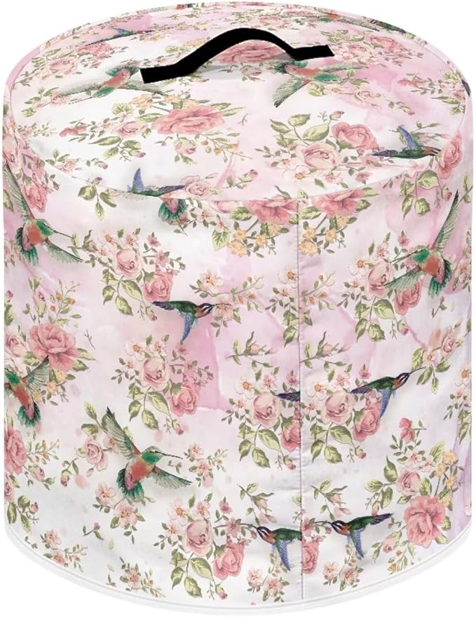 Flashideas Hummingbird Leaf Pressure Cooker Cover for Women Dust Protection Insulated Rice Cooker Cover with Easy to Clean Lining Dust Cover with Pockets for Instant Pot 6 Quart Appliance Cover