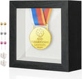 5x5 Mini Shadow Box Display Case Picture Frame with Soft Linen Back,Small Deep Black Shadow Box 5x5 for Flowers Medal Display Case Jersey pet Graduation Memorabilia Baby Ltems Crafts Photos