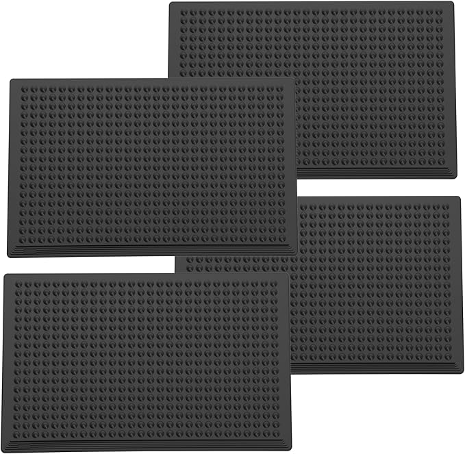 OrangeStar Anti-Fatigue Mat 24"x36" with Textured Nubs, Beveled Edge Kitchen Mat for Commercial Use, Non-Slip Rubber Flooring for Standing Desk, Restaurant, Bar, Black