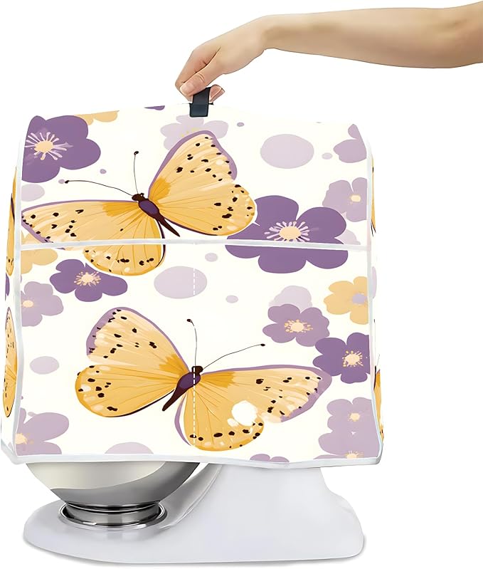 Mixer Dust Cover for 6-8 Qt Stand Mixer, Cloth Cover with 2 Storage Pockets for Stand Mixer Protective Covers Large for 6-8 Quart Mixer