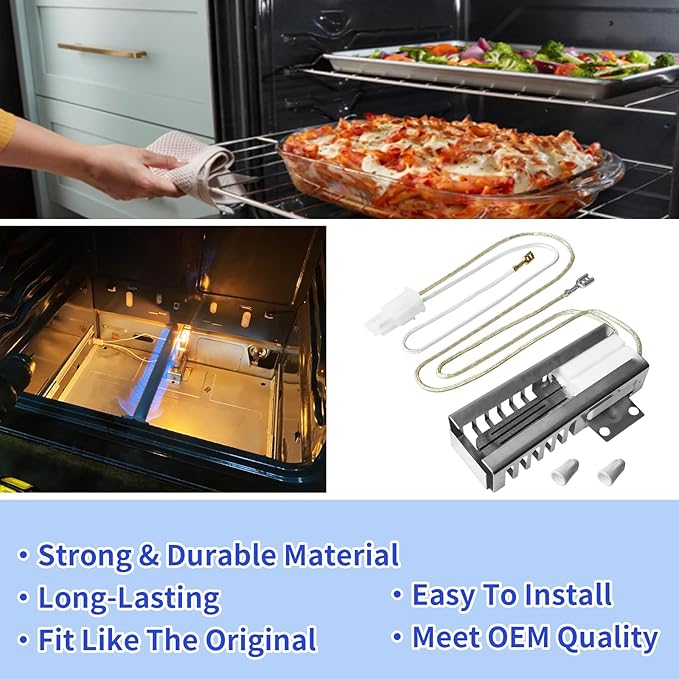 5304509706 316489402 Gas Range Oven Igniter Compatible with Frigidaire Kenmore Replaces WB2X10016 316489408 PS12071409 AP6230715