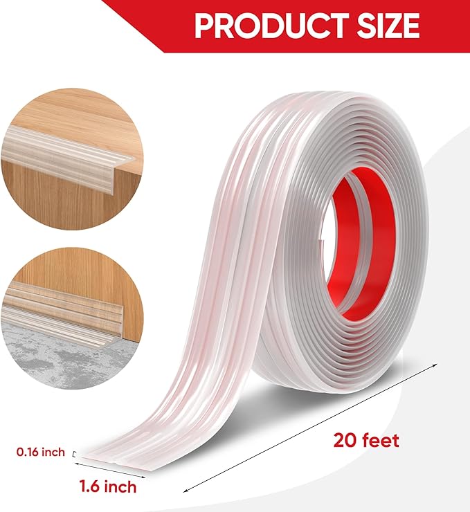 Wall Corner Protector Peel and Stick Wall Molding Trim Flexible Corner Guard Edge Protector Inside & Outside Corner Guard Strip for Wall Edge Ceiling Countertop