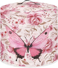 Flashideas Pink Butterfly Dust Cover with Pocket for Instant Pot, Rice Cooker and Air Fryer, Round Pressure Cover Dust-Proof Stain Resistant Electric Appliance Cover Easy to Clean