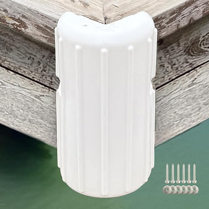 XIALUO Dock Corner Bumper Fender Inflatable Dock Protection White/Black 8"x16" Protect Docks and Ships from Damage Caused collisions