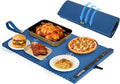 Garvee Electric Food Warming Mat for Countertop, 24x15 in, Dual Zone Control, Portable Silicone Food Warmer Pad Tray with Timer & 6 Temp Levels for Buffet Party, Easy to Clean, Blue