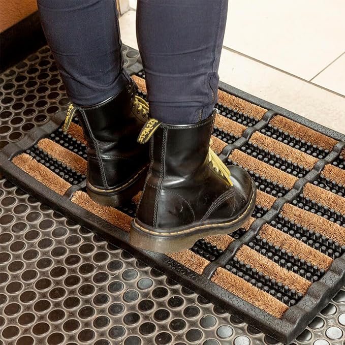 FOOTMATTERS Ninamar Mud Scrubber Tray Mat – 24 x 16 inch - 3 Pack