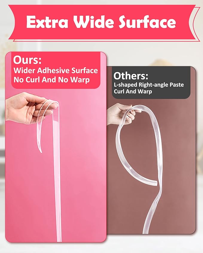 Baby Proofing, Clear Edge Protector Strip, Soft Corner Protectors for Kids, Baby Child Safety Corner Guards for Furniture Against Sharp Corners for Tables, Drawers, Sink, Wall 1.2in x 9.84ft