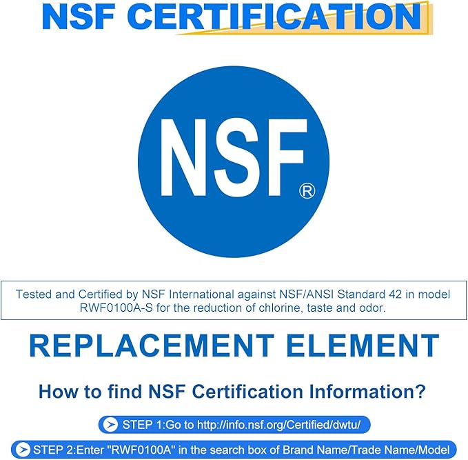 GOLDEN ICEPURE RWF0100A Refrigerator Water Filter, Replacement for ADQ72910901, LG LT500P, Kenmore 469890, 9890, 5231JA2002A, LSC27925ST, ADQ72910907, 1PACK
