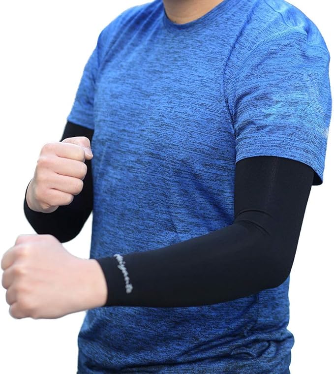 Arm Sleeves for Men Women Work 1 Pair UV Sun Protection UPF Long Sleeves Tattoo Cover Up Sleeves to Cover Arm Sleeves Cooling