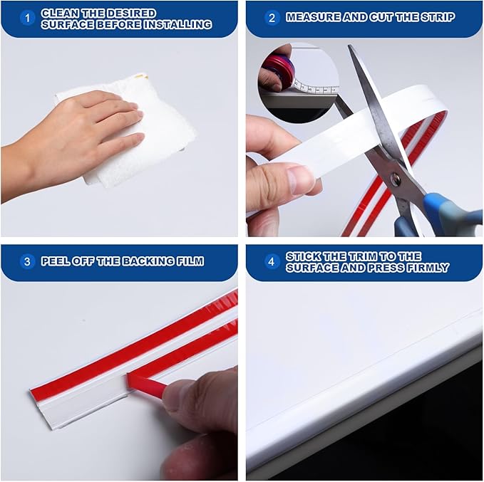 Storystore Wall Corner Protector Moulding Trim 1.6 in x 23 Ft,Peel and Stick Corner Moulding Trim, Self Adhesive Corner Guards Edge Protector for Wall Edge Corner, Countertop,White