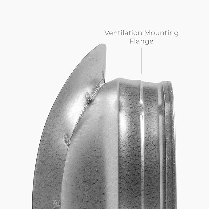 Galvanized Steel Saddle Takeoff – Round 90 Degree Splitter for 10” Duct with 6" Outlet Branch Connector - Range Hood Duct Adapter - Heavy Duty Supply/Exhaust Air Ventilation Duct Work Collar