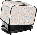 2 Slice Toaster Cover for Kitchen Wildflower Pattern Pastel Botanical Waterproof Dustproof Toaster Dust Cover with Side Pockets Decorative Universal Cover for Wide Slot Toasters Small Appliances