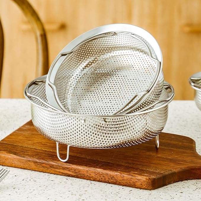 Steamer Basket for Rice Cooker, 304 Stainless Steel Steamer Insert, Separate Rice and Porridge, for Steam Basket Cooking Pots Pressure Cooker, (18cm)