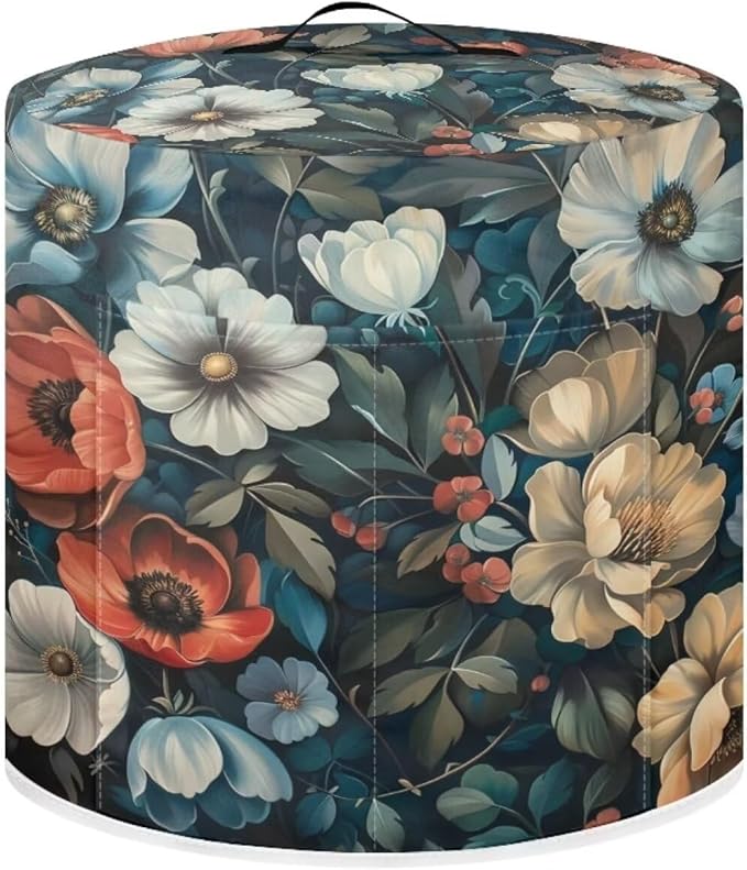 Flashideas Floral Print Dust Cover Compatible with 6 qt Instant Pot and Extra Accessories, for Electric Pressure Cooker Rice Cooker and Air Fryer Insulated Protector Cover Keep Appliance Clean
