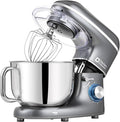 Kitchen in the box Stand Mixer, 6.5QT 660W Kitchen Electric Mixer, 6-Speed Tilt-Head Food Mixer with Dough Hook, Wire Whip and Beater (Grey)