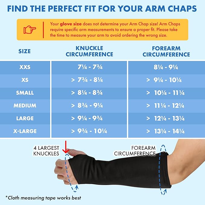 Arm Chaps Leather Protective Sleeves Arm Guard - Prevent Cuts, Scratches & Bruises - Genuine Cowhide - Ideal for Gardening & Construction - Left & Right Form-Fitting. Black (1 Pair/Medium).