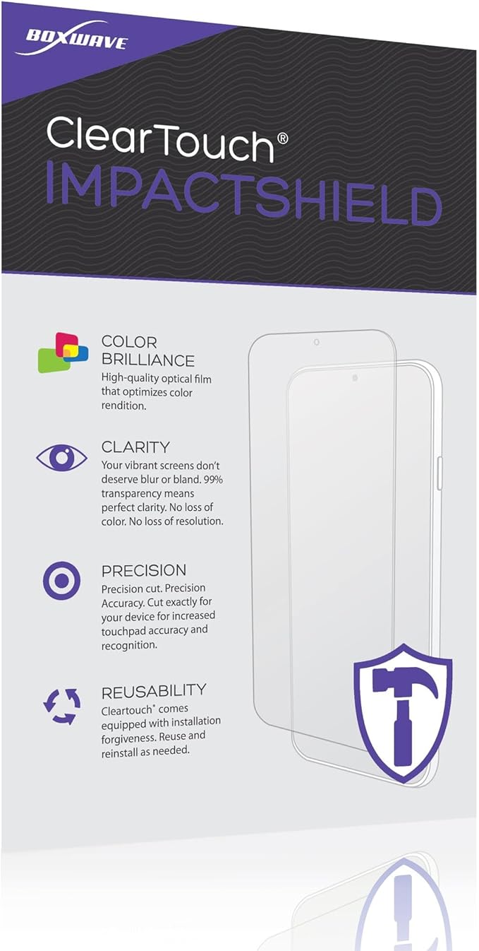 BoxWave Screen Protector Compatible with Revolution Cooking InstaGLO R90 Toaster - ClearTouch ImpactShield (2-Pack), Impenetrable Screen Protector Flexible Film