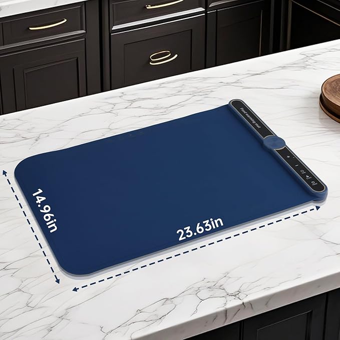 Food Warming Mat - Fast Heating Silicone Electric Warming Tray with 9 Level Temperature, Raised Feet Protects Table, Roll Up Buffet Hot Plates Heat Pad, Portable Food Warmer for Parties Home Travel
