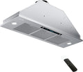HisoHu Insert Range Hood 36 Inch, 900 CFM with Ducted Convertible Ductless (Kit Included), 4 Speed Gesture Sensing&Touch Control Panel, Stainless Steel Kitchen Vent (36 Inch)