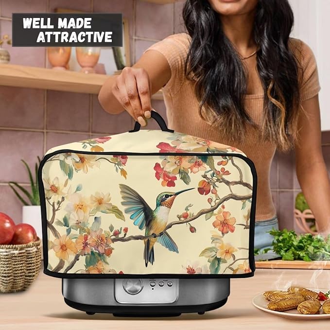 Hummingbird Slow Cooker Dust Cover Slow Cooker Dust Cover Oval 6-8 Qt Dust Covers for Kitchen Appliances Dust Covers for Appliances Dust Proof Convenient