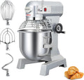 15Qt Commercial Food Mixer, Commercial Dough Mixer 600W 2-Speeds Adjustable, Heavy Duty Electric Stand Mixer with Stainless Steel Bowl for Kitchenaid and Pizzeria (Simple)