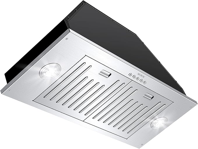 MCBON Range Hood Insert 30 Inch, 700 CFM Range Hood Insert, Ducted/Ductless Convertible Insert Range Hood, Vent Hood Insert, Stainless Steel Hood Range Insert, Built In Range Hood 30 Inch, TE77-30