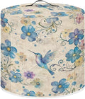 Xoenoiee Blue Hummingbird Floral Print Pressure Cooker Cover for Instant Pot, Kitchen Appliance Dust Cover with Pockets for Rice Cooker Air Fryer Slow Cooker, for 6 Qt Pot