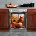 Dishwasher Magnetic Cover, Cardinal Bird Dishwasher Magnet Kitchen Decor, Pumpkin Dishwasher Cover Magnetic Refrigerator Sticker Holiday Decal, 26"x17"