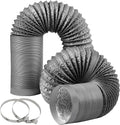 4-Inch Dryer Vent Hose 26FT, Flexible Aluminum Duct with 2 Clamps, Heavy-Duty Four Layer Protection for HVAC Ventilation and Exhaust Gray