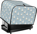 4 Slice Toaster Cover for Kitchen Geese Pattern Pastel Waterproof and Dustproof Toaster Dust Cover with Side Pockets Decorative Universal Cover for Wide Slot Toasters and Small Appliances