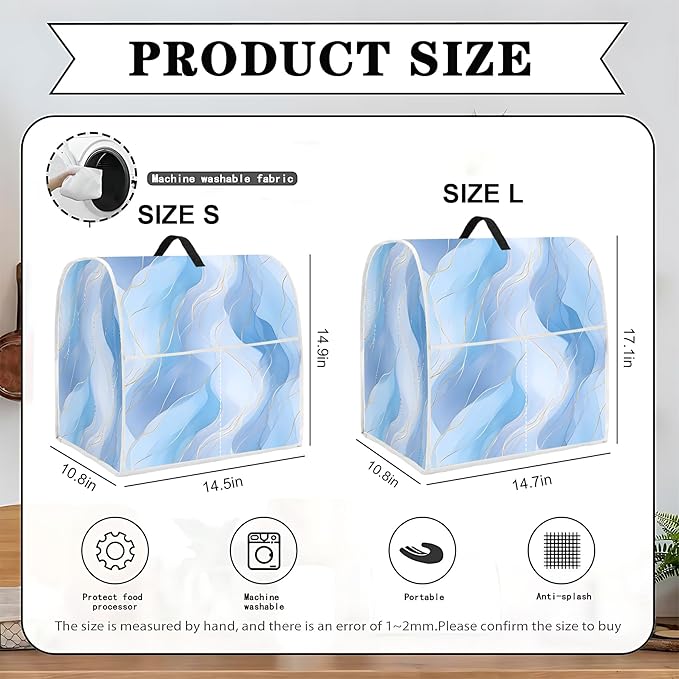 Mixer Dust Cover for 6-8 Qt Stand Mixer, Cloth Cover with 2 Storage Pockets for Stand Mixer Protective Covers Large for 6-8 Quart Mixer