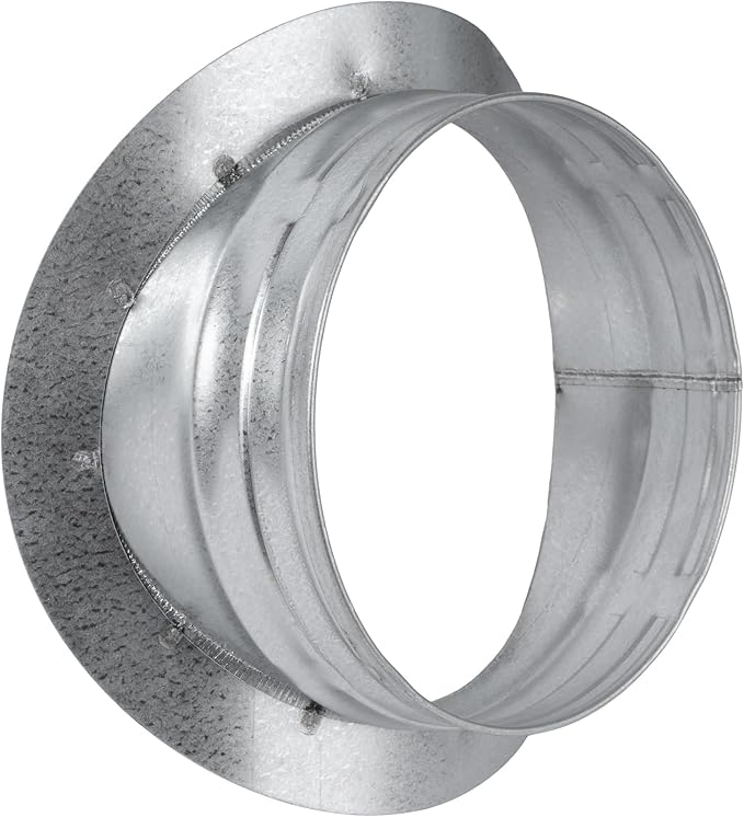 Galvanized Steel Saddle Takeoff – Round 90 Degree Splitter for 10” Duct with 6" Outlet Branch Connector - Range Hood Duct Adapter - Heavy Duty Supply/Exhaust Air Ventilation Duct Work Collar