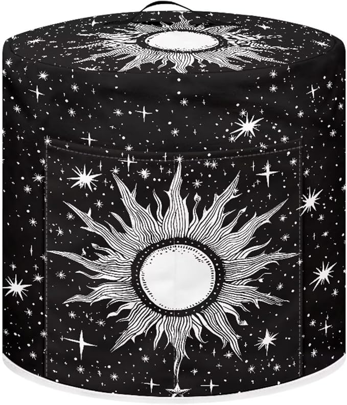 Gothic Sun Star Pressure Cooker Cover for Women Dust Protection Insulated Rice Cooker Cover with Easy to Clean Lining Dust Cover with Pockets for Instant Pot 3 Quart Appliance Cover