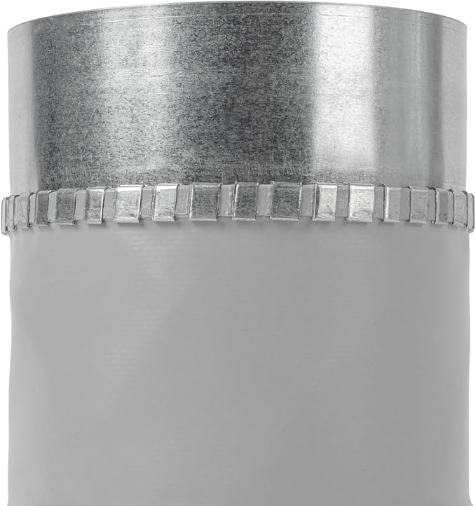 Repa Market 4" Inch Flexible Vibration And Noise Reducing Coupler - Female Fit Duct Connector – Galvanized Steel Coupling for Joining Two Male Duct Fittings – HVAC Ventilation Inline Joint
