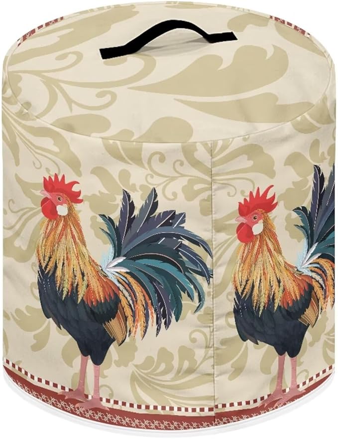 TODIYADDU Beauty Hen Electric Pressure Cooker Cover Round Protective Cover Bag with Pocket and Handle for Instant Pots or Rice Cooker Kitchen Small Appliance Dust Covers Nice Holiday Present