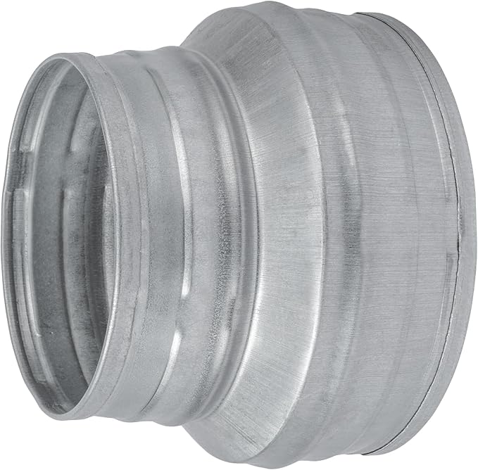 5" to 4" Inch Round Duct Reducer - Male Fit Galvanized Steel Pipe Increaser - Coupling for Round Duct Ventilation Systems - Heating & Cooling, HVAC