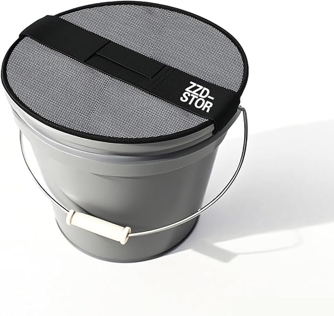 5 Gallon Bucket Lids，Bait Bucket Lid and Trash Can Lid for Yeti 5 Gallon,Elastic Net Lid for Boating, Camping
