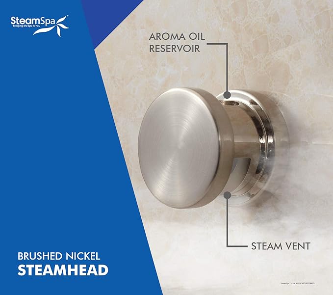 SteamSpa 7.5kW Steam Sauna Generator Premium Bundle 240V Steam Generator with Touch Pad Control, Steamheads, Pressure Relief Valve, Built-in Auto Drain and Plumber Quick Install Kit PRT750BN-A