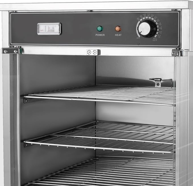 5-Tier Food Warmer, 600W Commercial Food Warmer Display Electric Heating Pizza Pastry Warmer Display Case 85-185℉ for Buffet Restaurant Countertop Catering Hot Box Warming Holding Cabinet