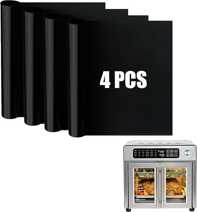 Air Fryer Liners Compatible with Emeril Lagasse 26 QT Extra Large Air Fryer, 4 PCS Air Fryer Oven Liners Reusable for Emeril Lagasse Accessories