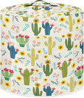 Pressure Cooker Cover with Storage Pocket Compatible with 3 Quart Instant Pot,Cartoon Cactus Print Rice Cooker Air Fryer Accessories, Waterproof Kitchen Appliances Dust Cover