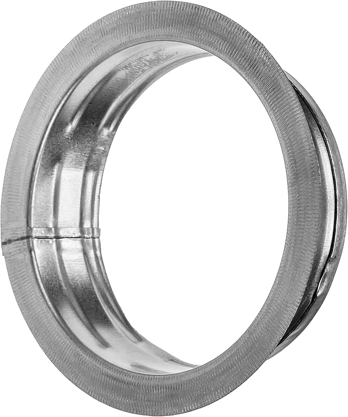 Repa Market 4'' Inch Metal Duct Connector Flange - Air Tight Vent Duct Collar - for Connecting Exhaust, Intake Flex and Straight Ducting - Heating, Cooling Universal HVAC Adapter - Home, Commercial