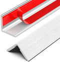 Wall Corner Protector, Walls Edge Protector，Self-Adhesive Wall Corner Guards,PVC Double Side Edge Protector， Furniture Stairs Guard (White Wood Grain 2PCS 120cm/47.2in)