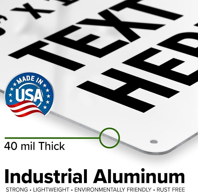 Custom Think Sign, OSHA Sign, 10x14 Inches, Rust Free .040 Aluminum, Fade Resistant, Made in USA by My Sign Center