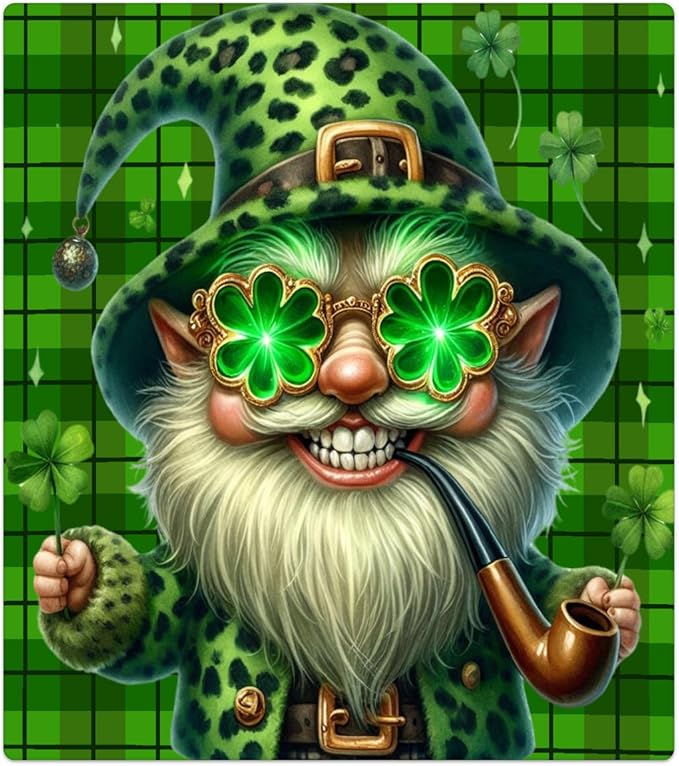 St Patrick Green Funny Gnome Dishwasher Magnet Cover Magnetic Dishwasher Decorative Cover Front Dishwasher Door Covers Reuseable Dishwasher Covers Decal for Kitchen Home Decorative
