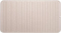 Silicone Dish Drying Mat for Multiple Usage,Easy clean,Eco-friendly,Heat-resistant Silicone Mat for Kitchen Counter or Sink,Refrigerator or Drawer Liner Tapioca 4XL 32 inches x 18 inches