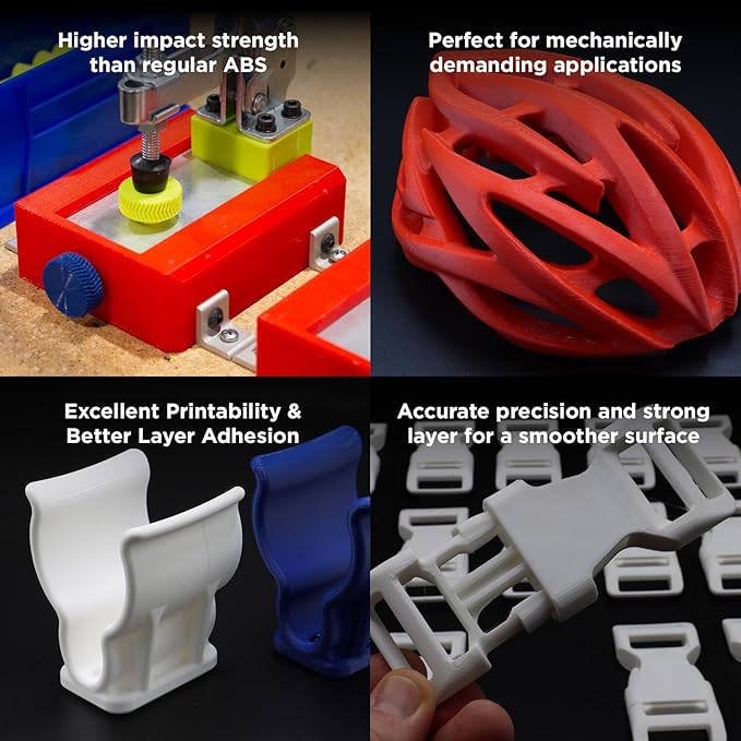 Polymaker ABS Filament 1.75mm Yellow, 1kg 3D Printing Filament, PolyLite ABS 3D Printer Filament, Heat Resistant, Strong & Durable, Dimensional Accuracy +/- 0.03mm